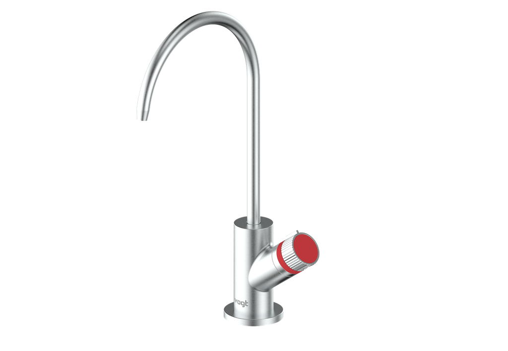 Stainless Steel / Tango Red