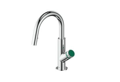 Polished Chrome / Emerald Green
