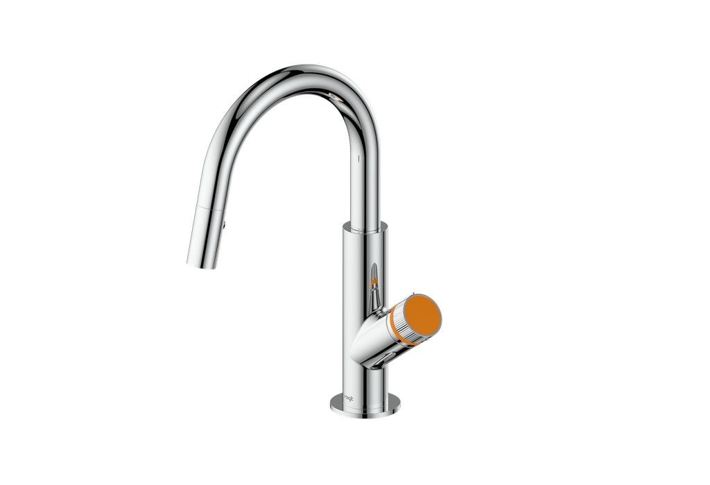 Polished Chrome / Orange Burst