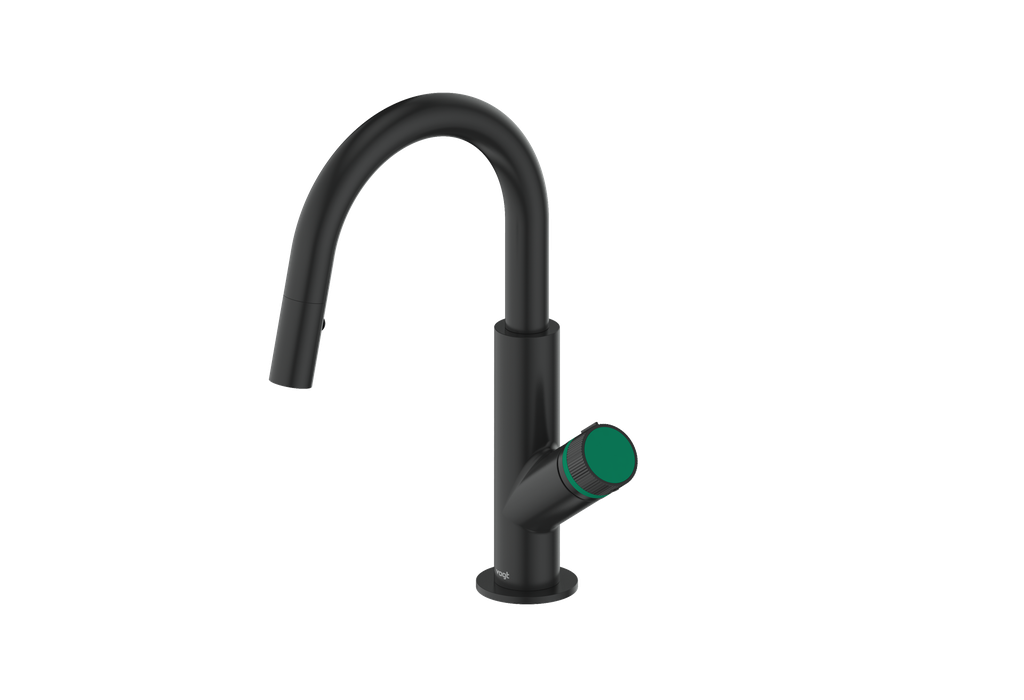 Matte Black / Emerald Green
