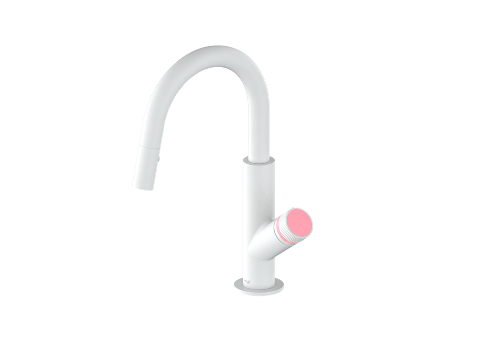 Matte White / Rose Pink