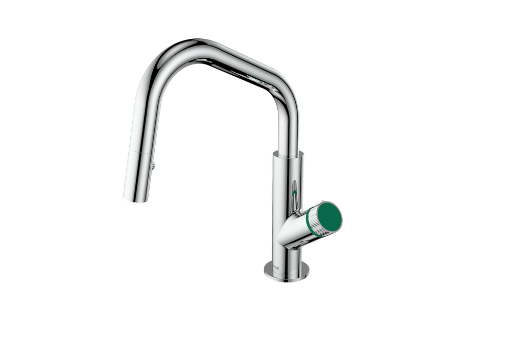 Polished Chrome / Emerald Green