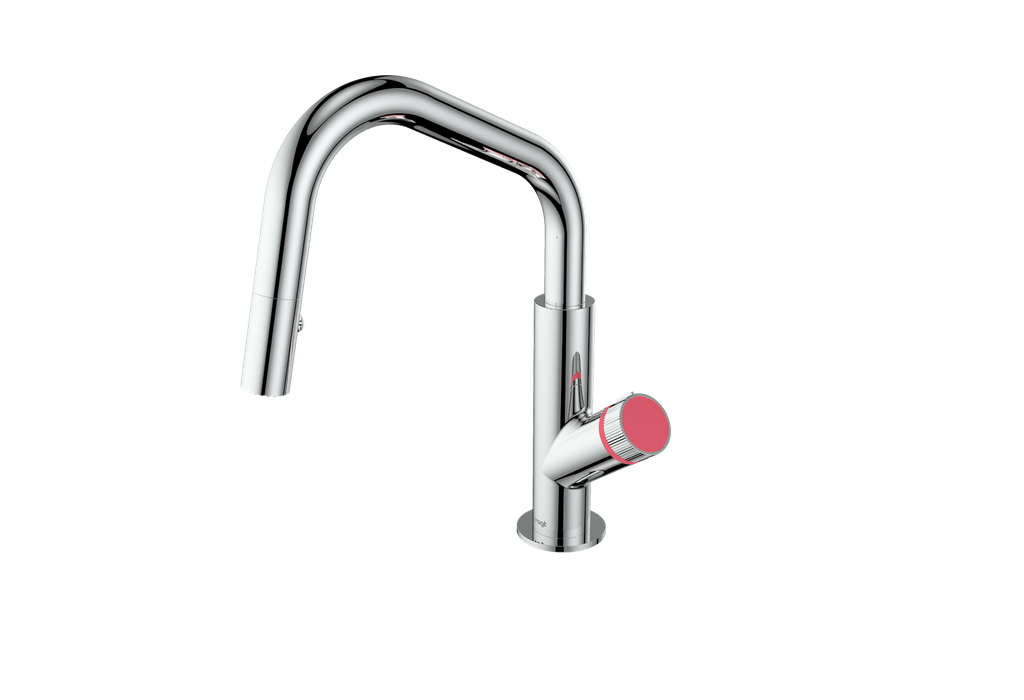 Polished Chrome / Fresh Raspberry