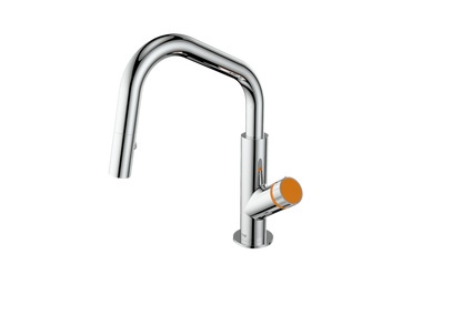 Polished Chrome / Orange Burst