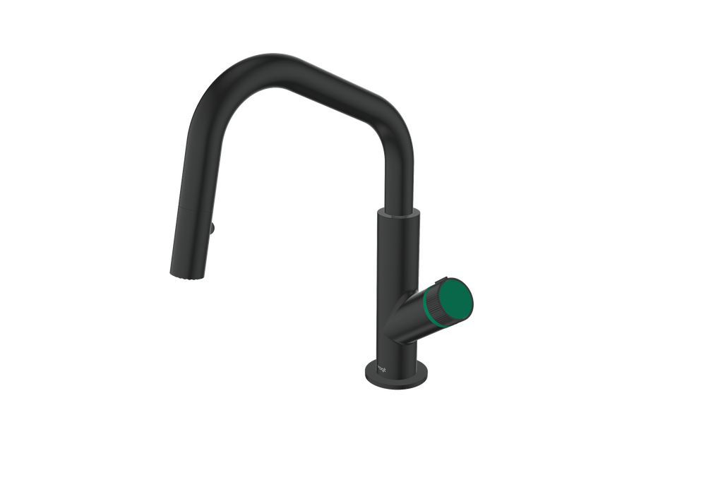 Matte Black / Emerald Green