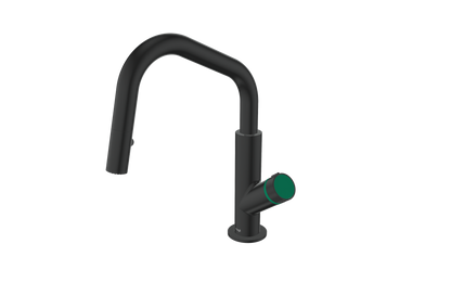 Matte Black / Emerald Green