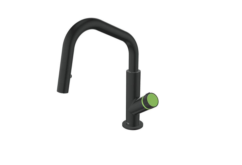 Matte Black / Lime Green