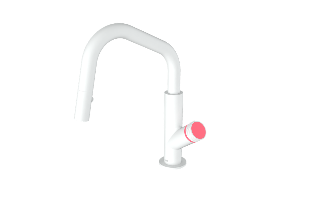 Matte White / Fresh Raspberry
