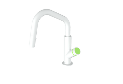 Matte White / Lime Green