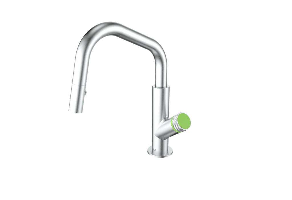 Stainless Steel / Lime Green