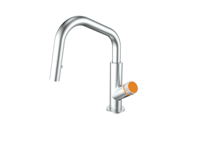Stainless Steel / Orange Burst