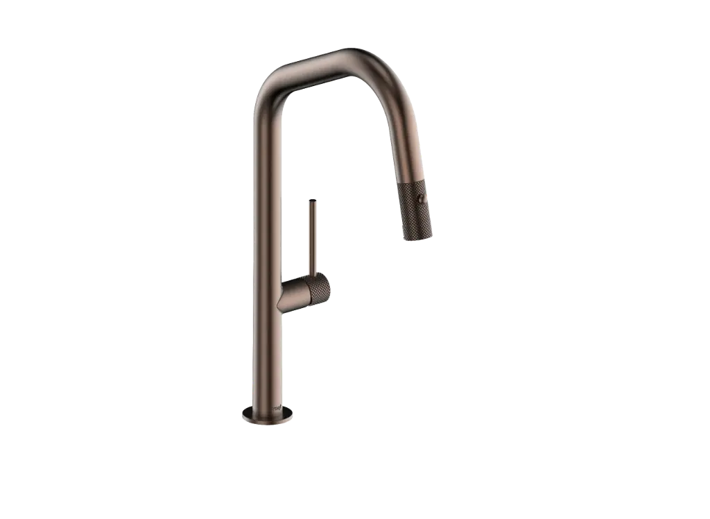 Robinet de cuisine rétractable Vogt Drava de 16 po avec bec angulaire - KF.16D2.1214
