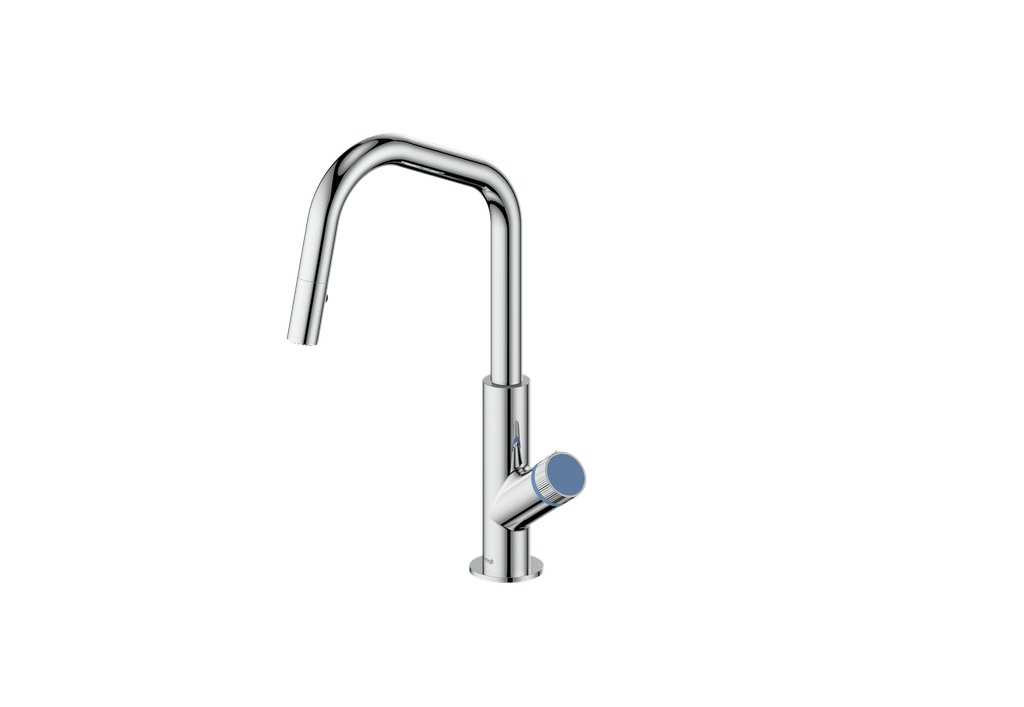 Polished Chrome / Azure Blue
