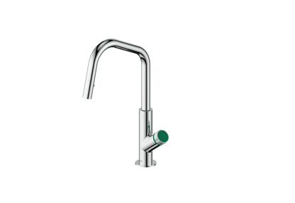 Polished Chrome / Emerald Green