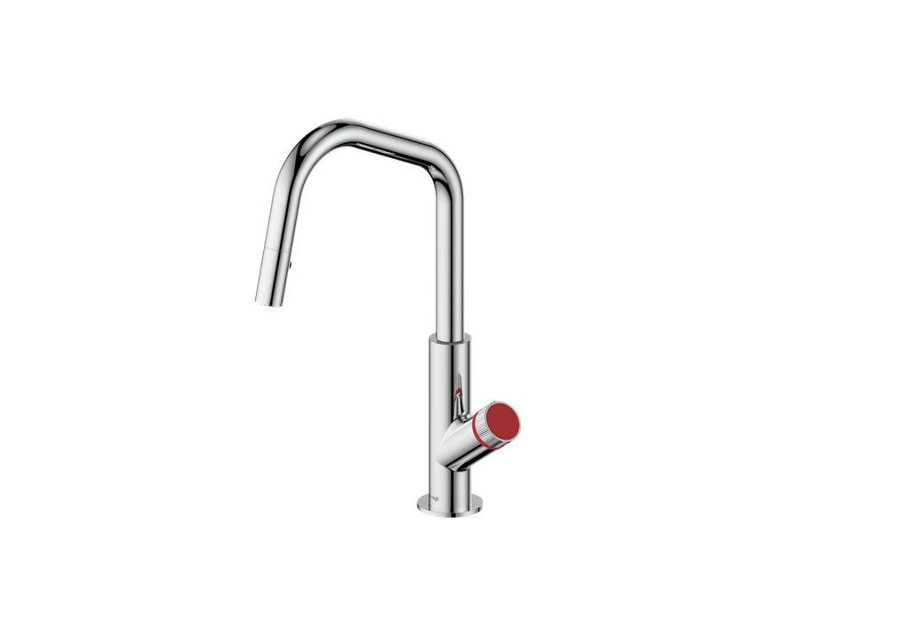 Polished Chrome / Tango Red