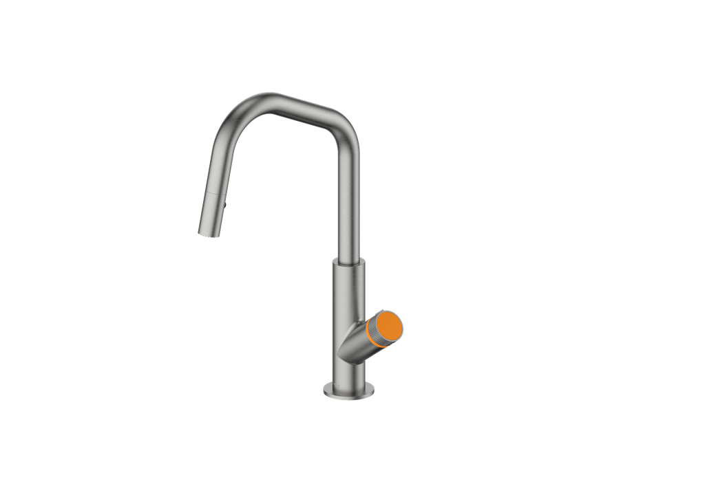 Gunmetal / Orange Burst