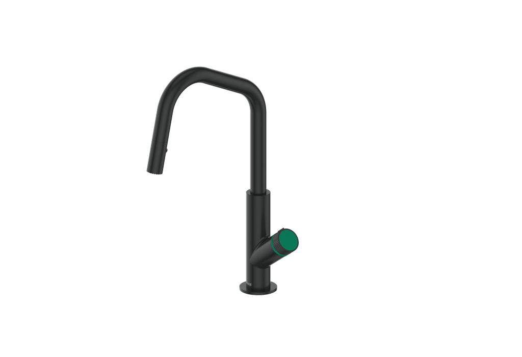 Matte Black / Emerald Green