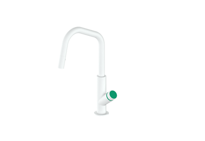 Matte White / Emerald Green