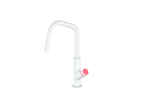 Matte White / Fresh Raspberry