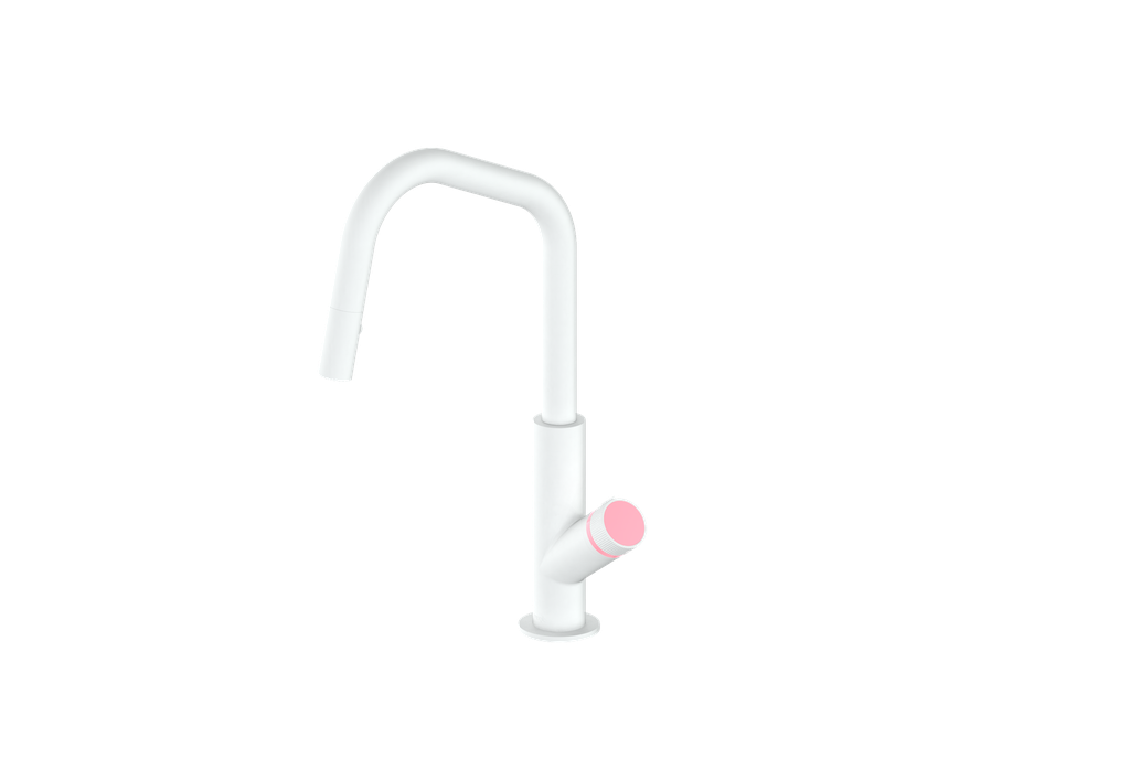 Matte White / Rose Pink