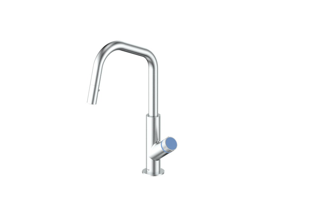 Stainless Steel / Azure Blue