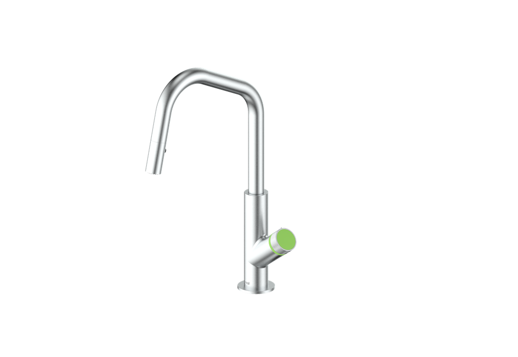 Stainless Steel / Lime Green