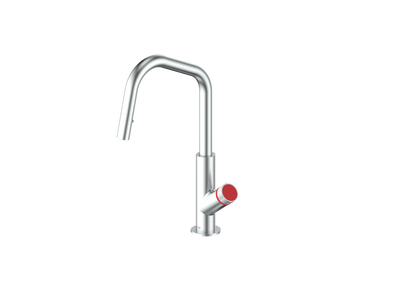 Stainless Steel / Tango Red