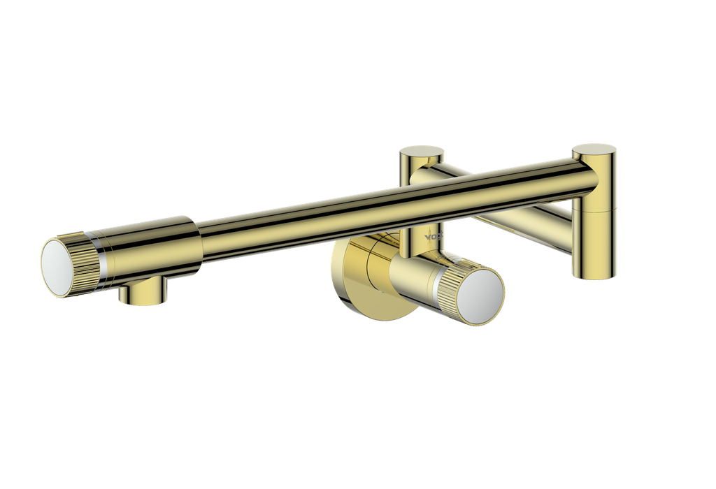 Brushed Gold / Polished Chrome