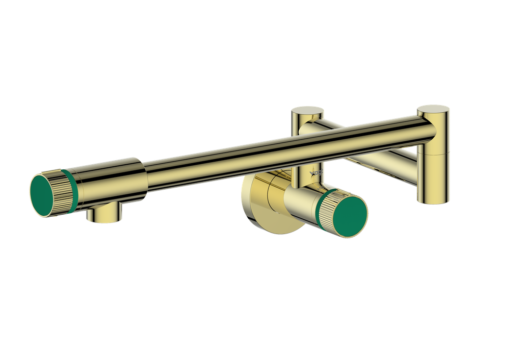 Brushed Gold / Emerald Green
