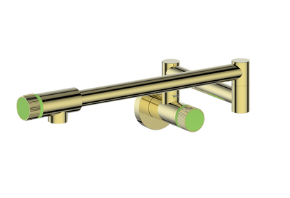 Brushed Gold / Lime Green