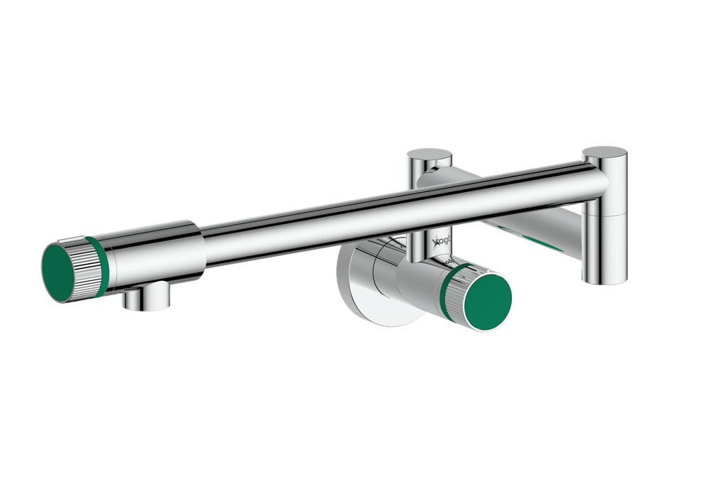 Polished Chrome / Emerald Green