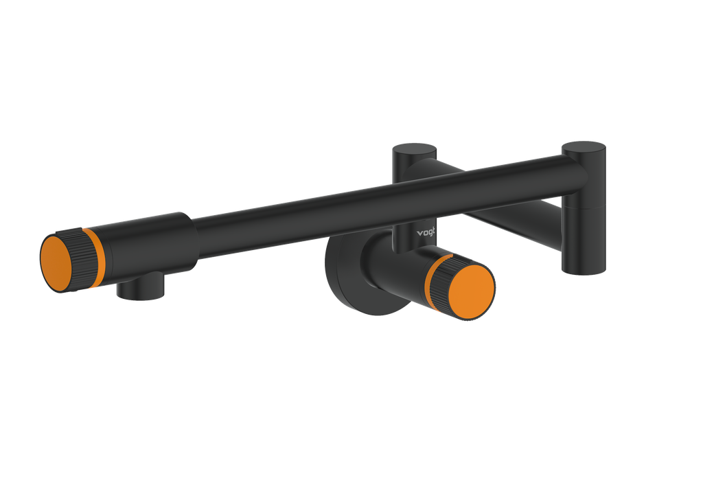 Matte Black / Orange Burst