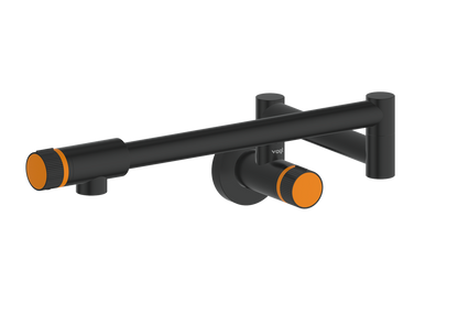 Matte Black / Orange Burst
