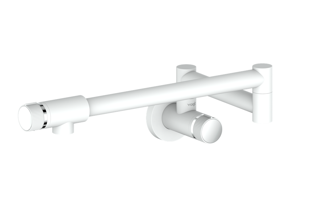 Matte White / Polished Chrome