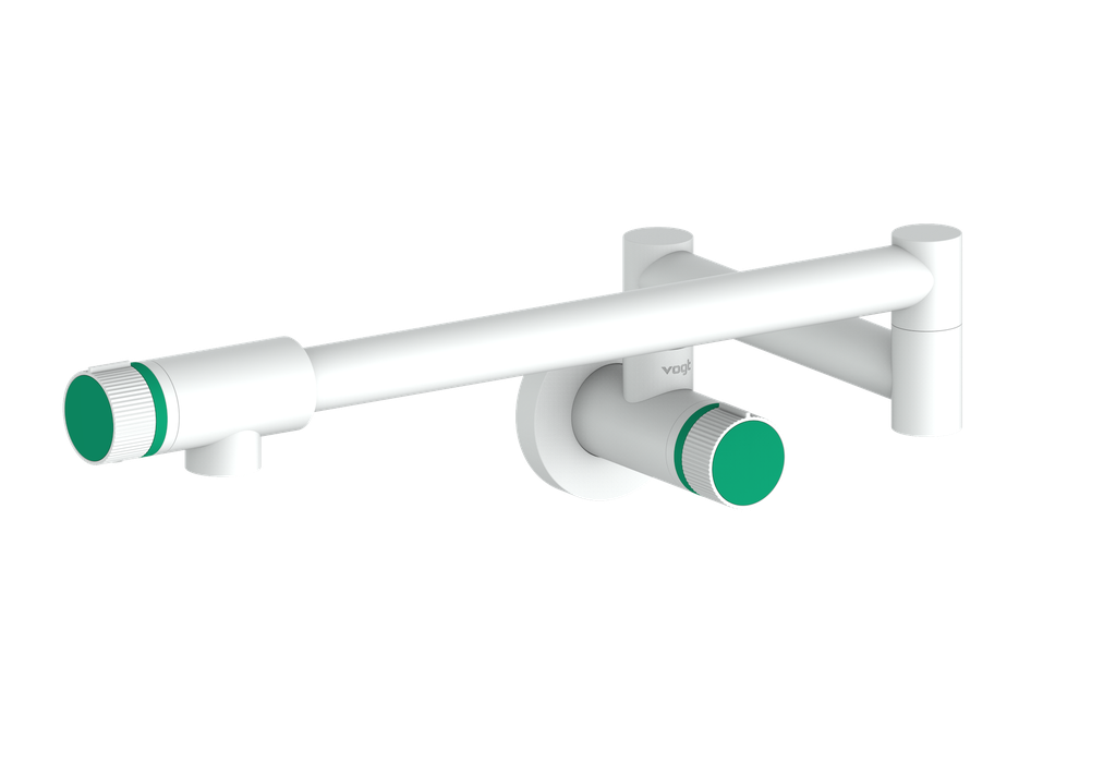 Matte White / Emerald Green