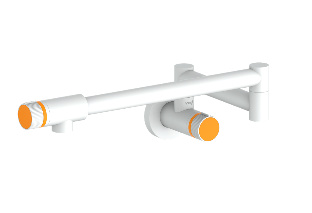 Matte White / Orange Burst