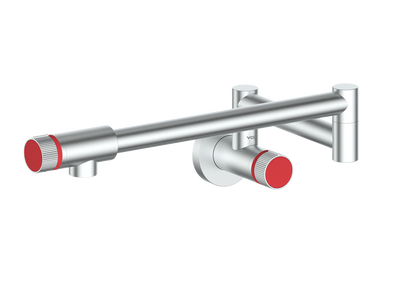 Stainless Steel / Tango Red