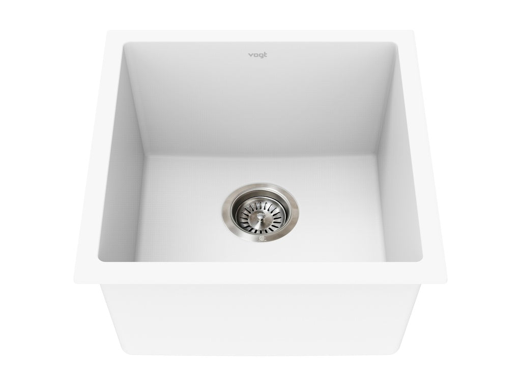 Vogt Vienna Vogranite Kitchen Sink in Frost White - KS.1717.V04G-61