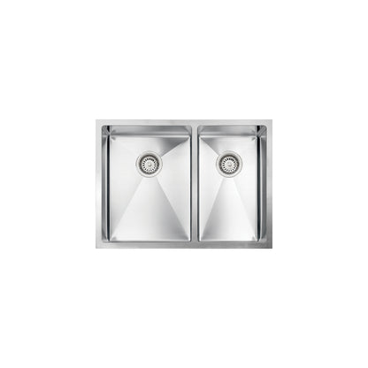 Vogt Leoben 18-Gauge Undermount Double-Bowl Stainless Steel Kitchen Sink with Bottom Grid - KS.2618.L18R-63