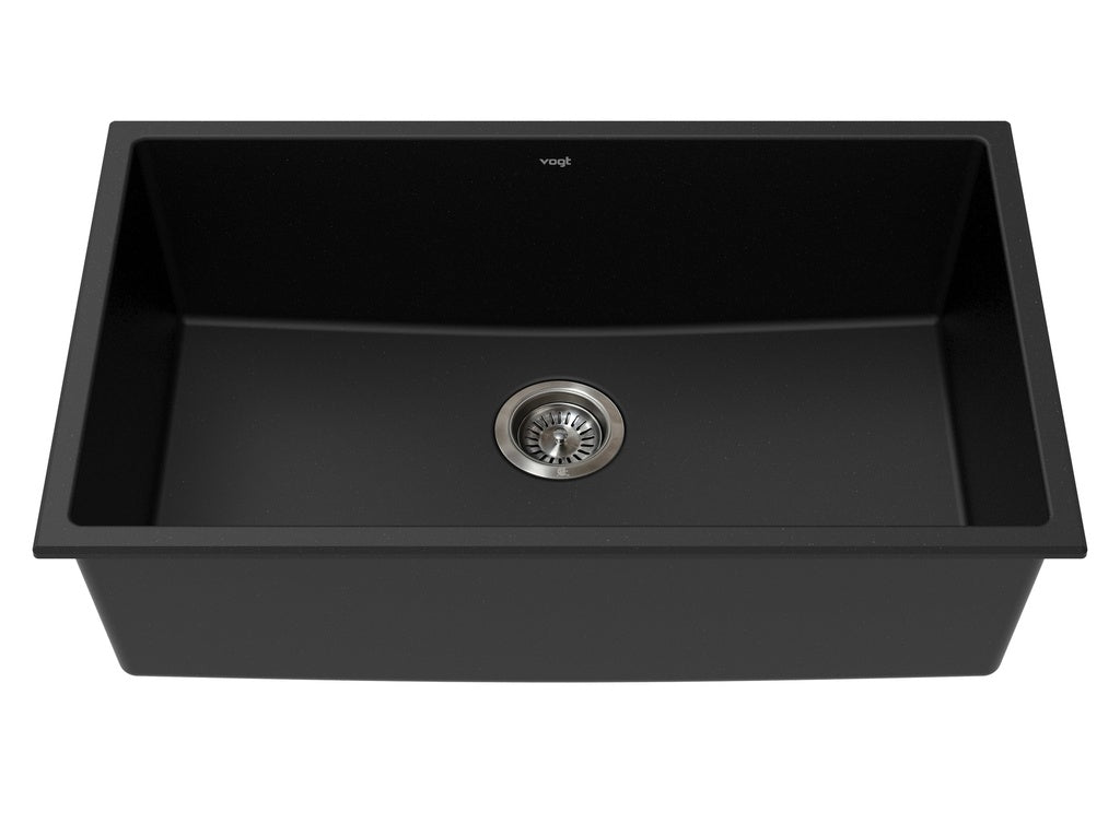 Vogt Graz Vogranite Kitchen Sink in Onyx Black - KS.3018.G01G-61