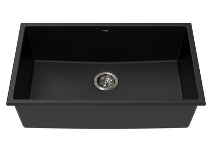 Vogt Graz Vogranite Kitchen Sink in Onyx Black - KS.3018.G01G-61