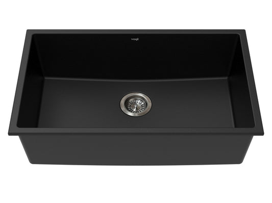 Vogt Graz Vogranite Kitchen Sink in Onyx Black - KS.3018.G01G-61