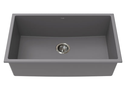 Vogt Graz Vogranite Kitchen Sink in Metropolitan Grey - KS.3018.G02G-61
