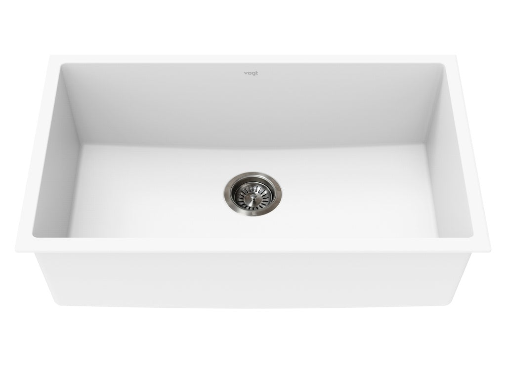 Vogt Graz Vogranite Kitchen Sink in Frost White - KS.3018.G04G-61