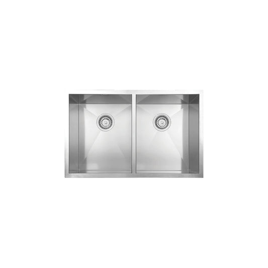 Vogt Mödling 18-Gauge Zero-Radius Undermount Double-Bowl Stainless Steel Kitchen Sink - KS.3018.M18Z-61