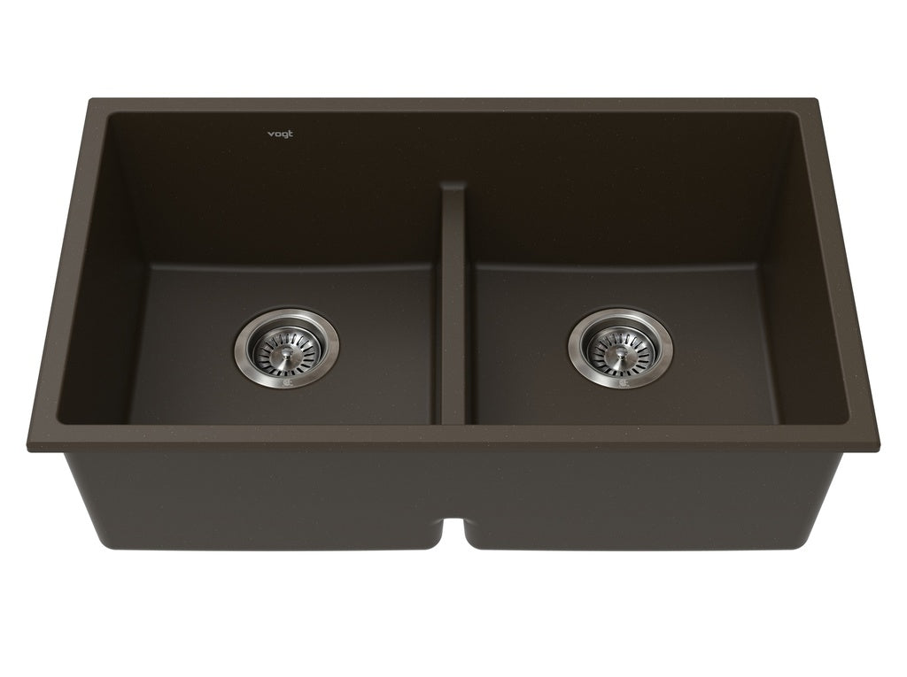 Vogt Mödling Vogranite Low-Divide Kitchen Sink in Java Brown - KS.3018.ML03G-61