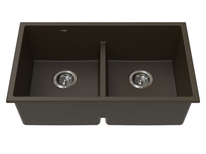 Vogt Mödling Vogranite Low-Divide Kitchen Sink in Java Brown - KS.3018.ML03G-61