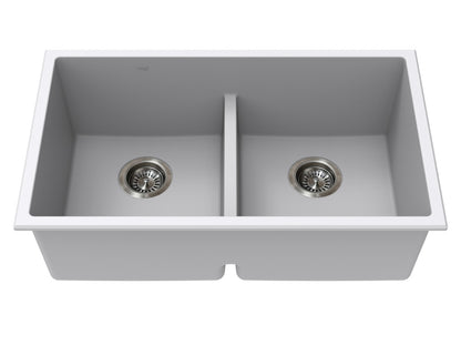 Vogt Mödling Vogranite Low-Divide Kitchen Sink in Powder Grey - KS.3018.ML05G-61