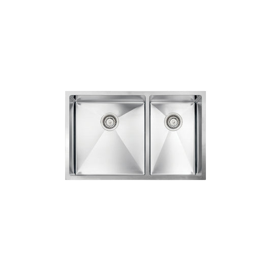 Vogt Ternitz 18-Gauge Undermount Double-Bowl Stainless Steel Kitchen Sink - KS.3018.T18R-61