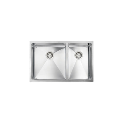 Vogt Ternitz 18-Gauge Undermount Double-Bowl Stainless Steel Kitchen Sink with Bottom Grid - KS.3018.T18R-63